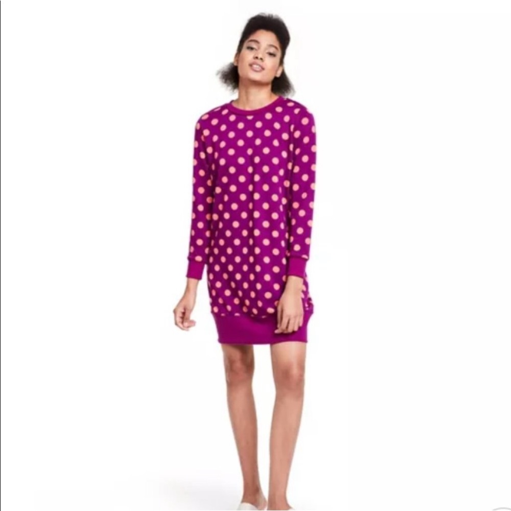 Victor Glemaud x Target Purple Polka Dot Long Sleeve Tunic Dress